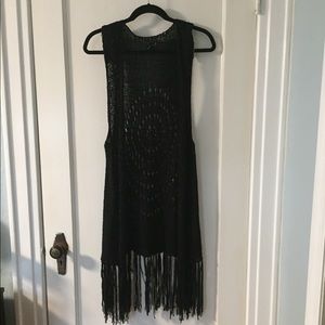 FOREVER 21 black swim cover up